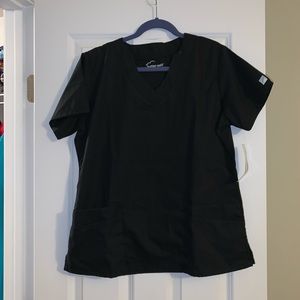 Uniform Advantage Black Scrub Top Size Medium
